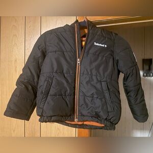 Timberland Black Jacket with Logo Patch